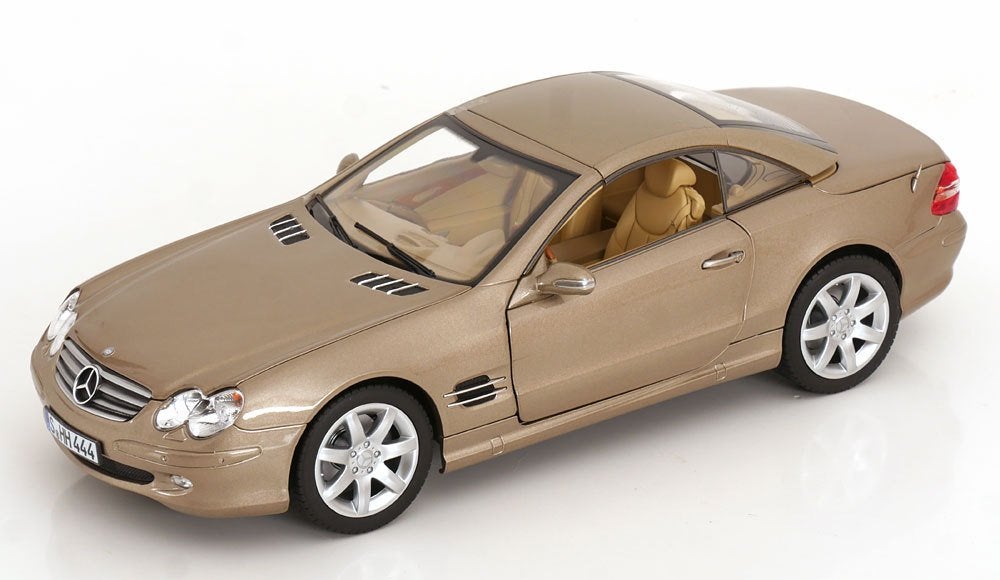 Norev 1:18 Mercedes Benz SL 500 2003 Travertine Beige, Hobby en Vrije tijd, Modelauto's | 1:18, -, Nieuw, Norev, Ophalen of Verzenden