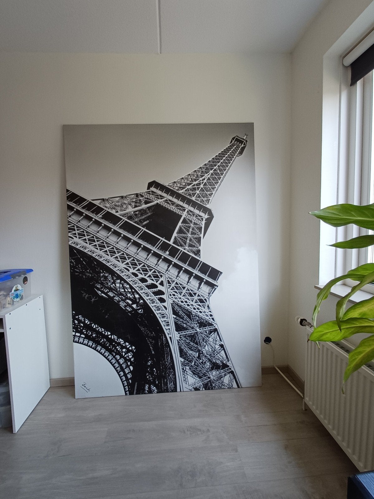 Parijs Eiffeltoren canvas poster groot 140 x 200 cm, Ophalen, Zo goed als nieuw, 125 cm of meer, Foto of Poster