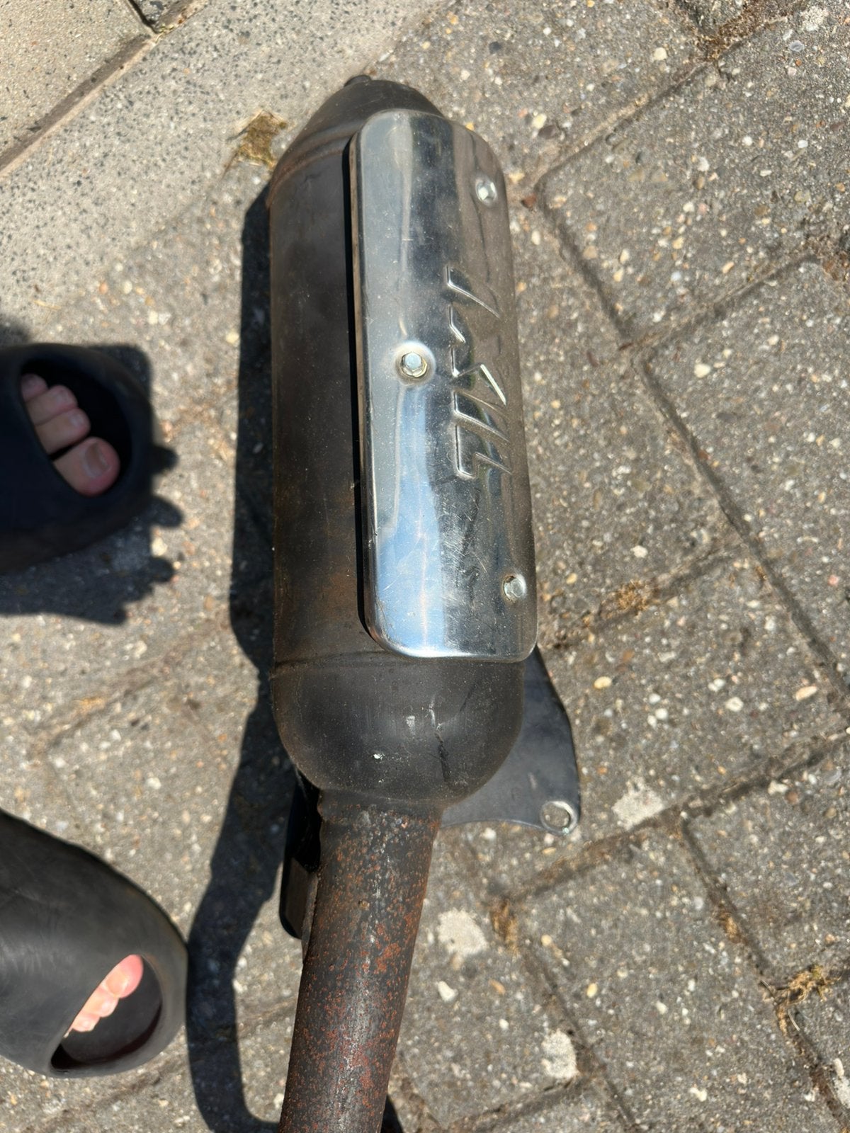 Piaggio 50cc uitlaat, Ophalen of Verzenden, Zo goed als nieuw