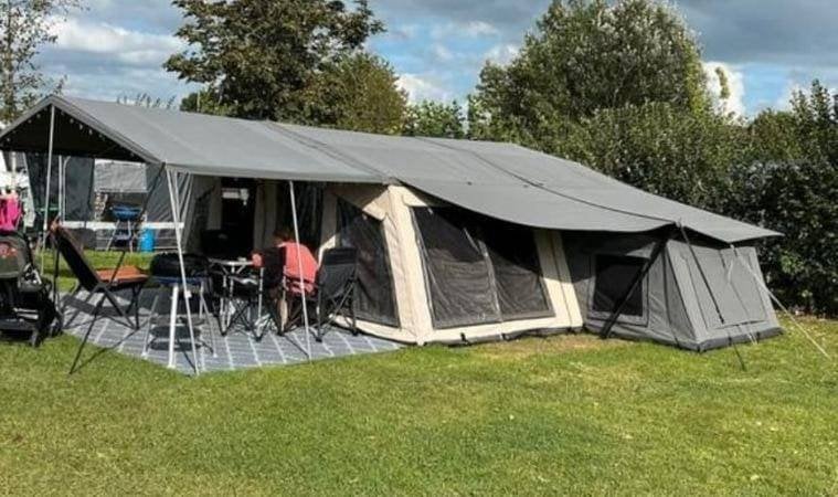 Campooz Lazy Jack, Caravans en Kamperen, Ophalen, Antraciet, Aanwezig, Campooz