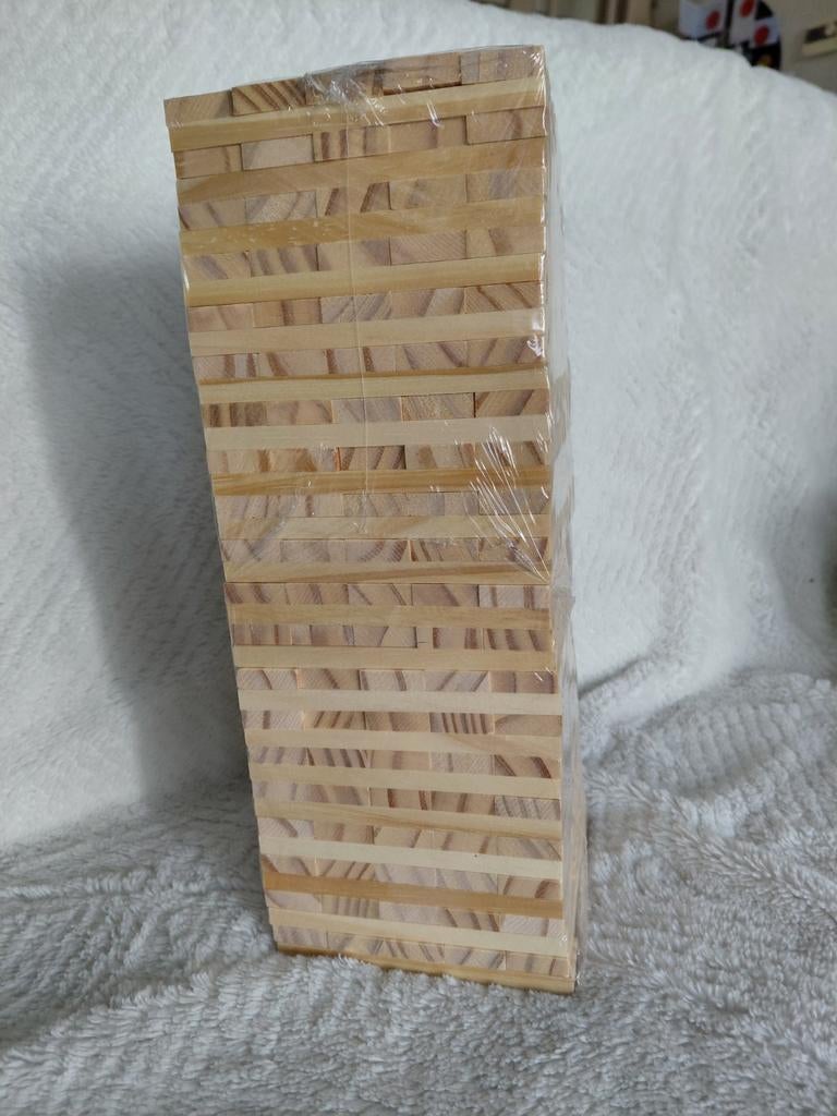 Relaxdays Wiebeltoren Spel - Houten Stapelspel, Hobby en Vrije tijd, Gezelschapsspellen | Overige, Vijf spelers of meer, Ophalen of Verzenden