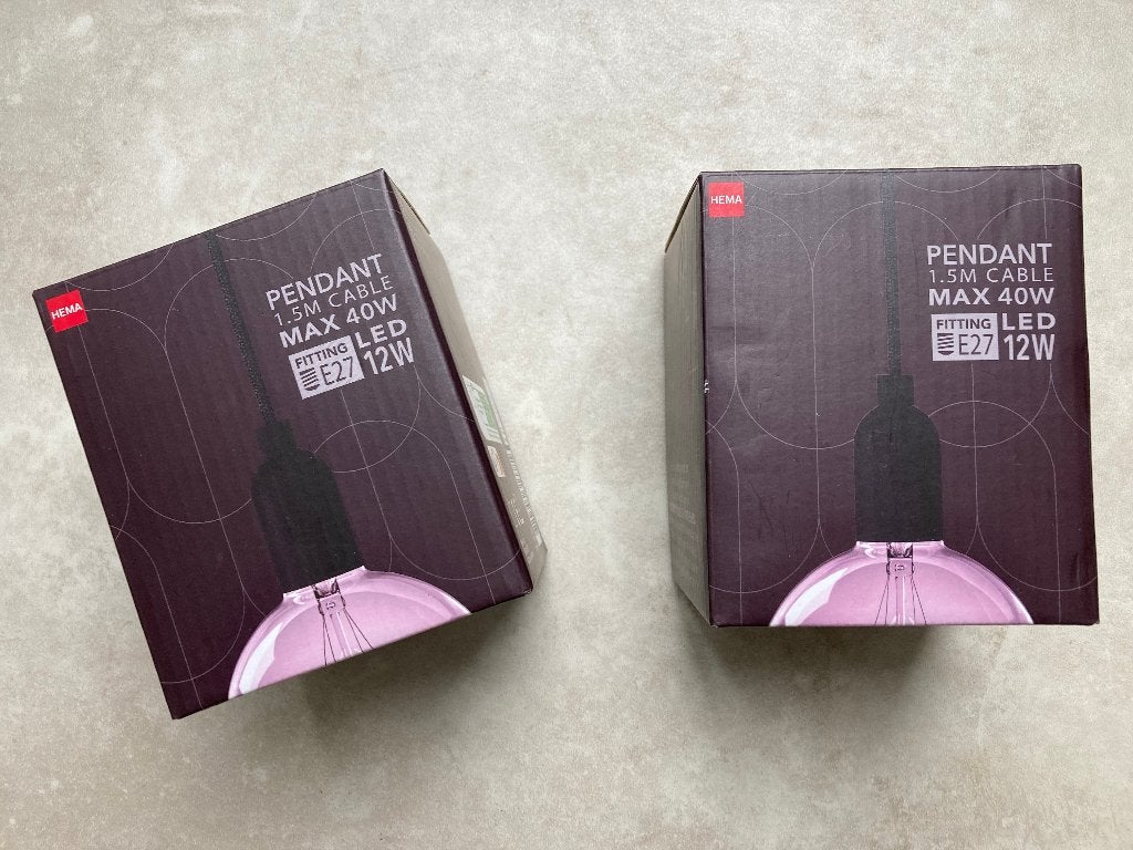 HEMA Pendellampen Modern Zwart, Ophalen, Metaal, Nieuw, E27 (groot)