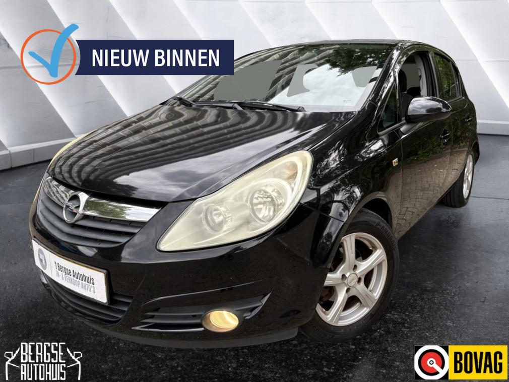 Opel Corsa 1.4 16V Enjoy Cruise Airco Elek.R Trekhaak, Gebruikt, 4 cilinders, Origineel Nederlands, Bedrijf