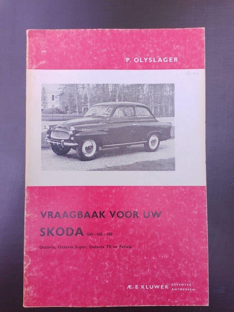 P. Olyslager vraagbaak Skoda 440 - 445 - 450 1956 - 63, Ophalen of Verzenden, Gelezen, Overige merken