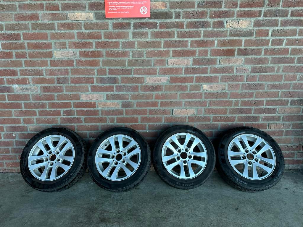 BMW E90 16 inch velgen met Continental banden 205/55 R16, Ophalen of Verzenden