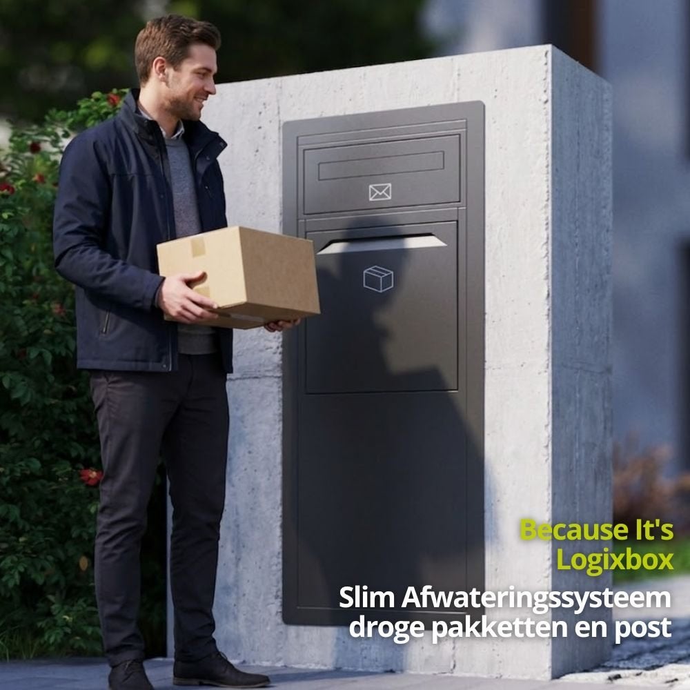 Logixbox - Pakketbrievenbus - Complete Inbouw set -- ACTIE, Staal, Staande brievenbus, Nieuw, Ophalen of Verzenden