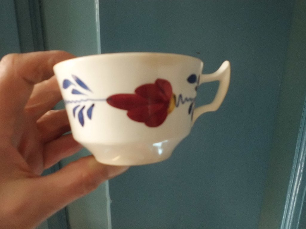 antieke boerenbontkopjes, Ophalen of Verzenden