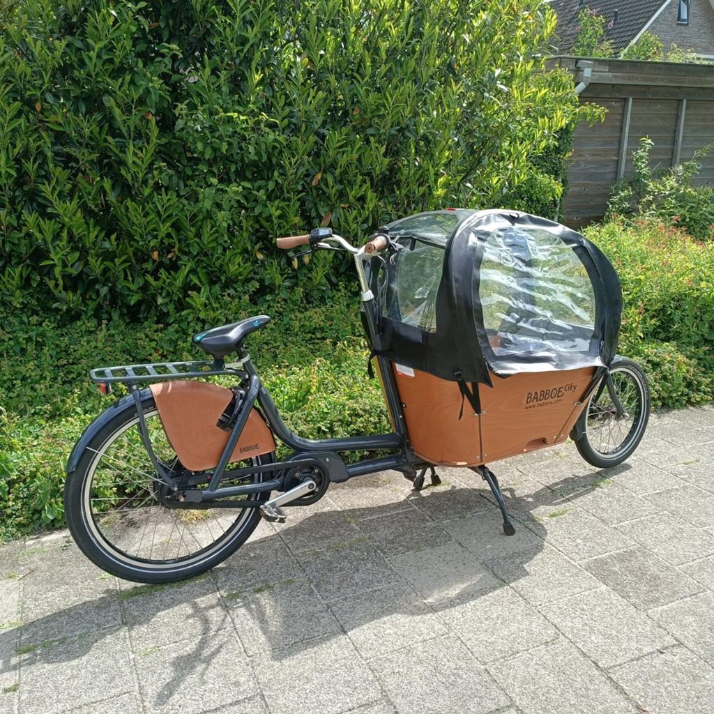Baboe City E mountain 6500km, onderhoud bij 6000 km, Fietsen en Brommers, Fietsen | Bakfietsen, 4 kinderen of meer, Gebruikt, Huif