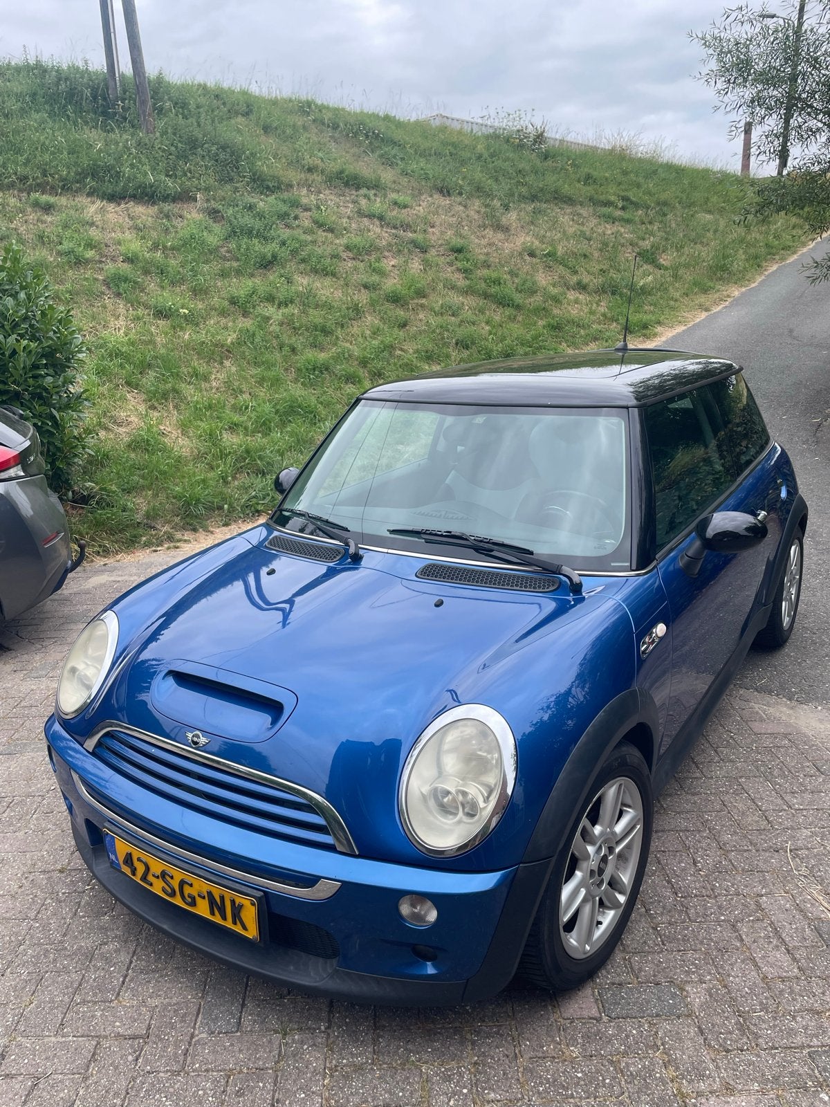 Mini 1.6 16V Cooper S 2006 Blauw, Voorwielaandrijving, Stof, Open dak, 4 cilinders