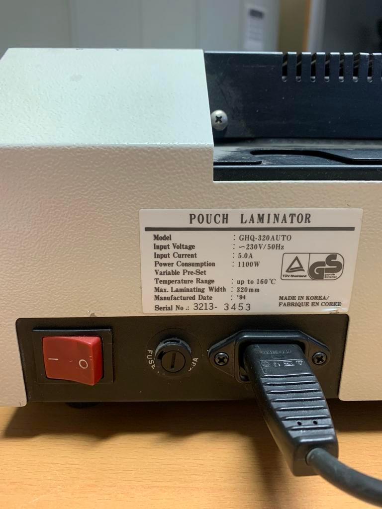 Professionele GMP GHQ-320 AUTO lamineermachine (A3 formaat), Ophalen, Gebruikt, Nnb, GMP