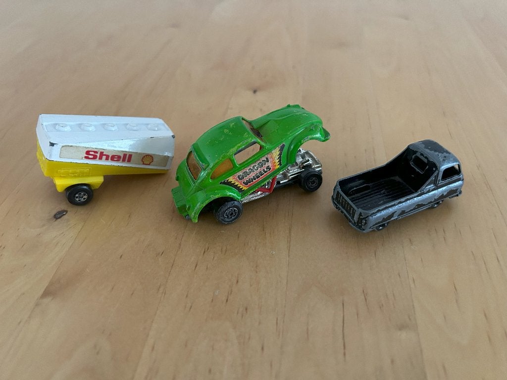 Matchbox: Morris Pick-Up + Superfast Dragon Wheels & Tanker, Ophalen of Verzenden, Gebruikt, Overige typen