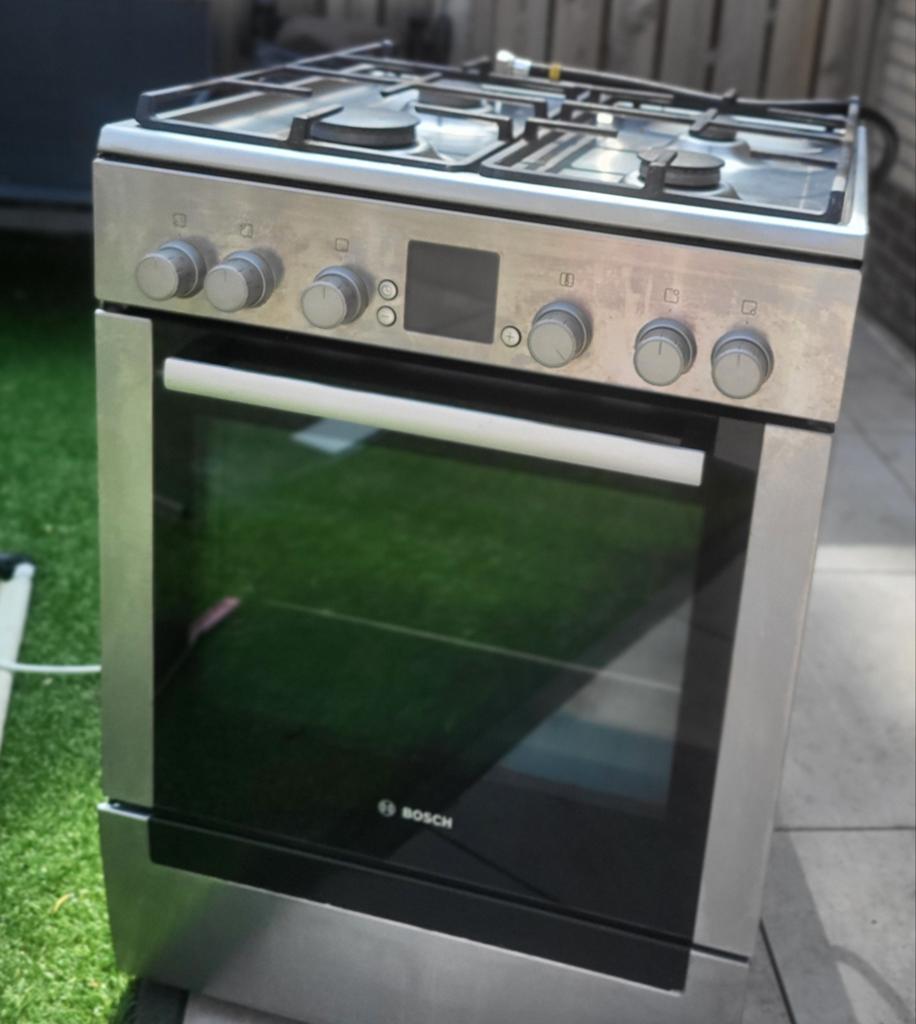 Bosch Vrijstaand Gasfornuis met Oven, Gebruikt, 60 cm of meer, Gas, Vrijstaand