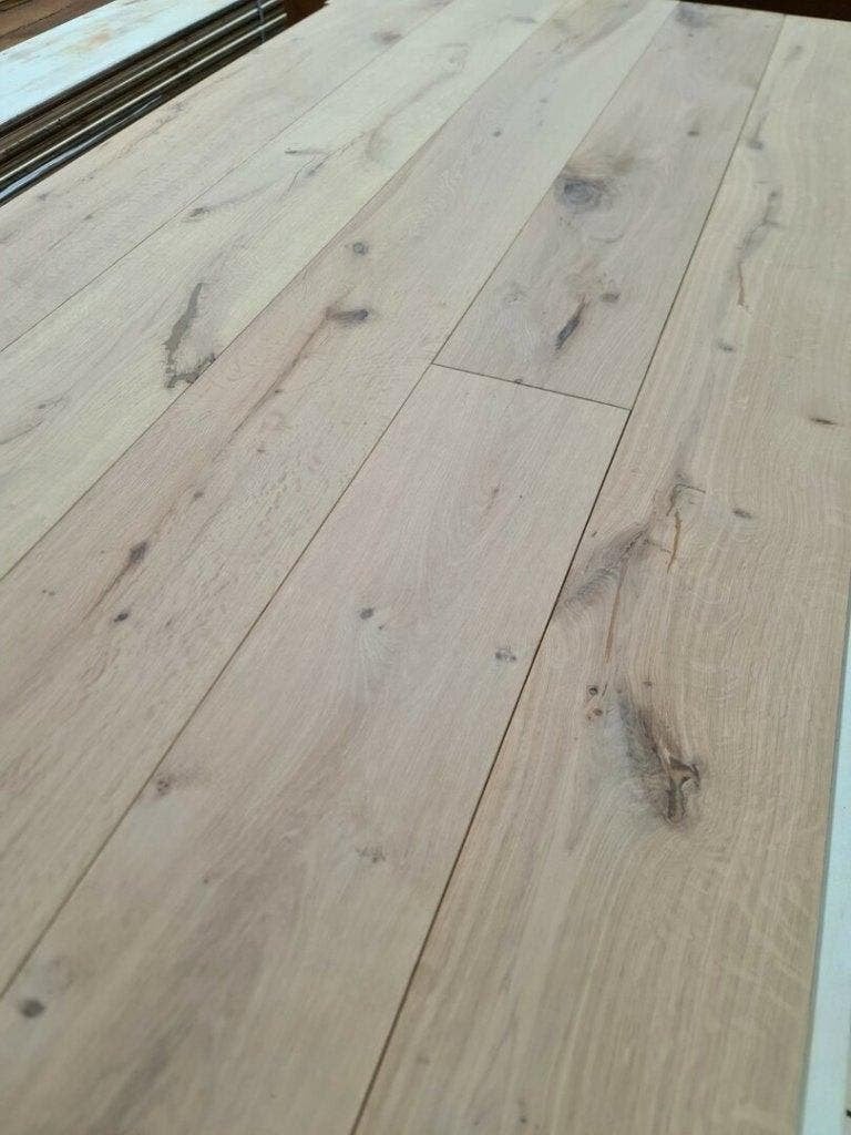 HOUTEN PARKET; 59.5 M2 EIKEN MULTITOP RUSTIEK 19 CM BREED, Ophalen, Nieuw, 75 m² of meer, Parket