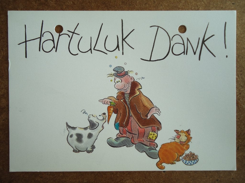 (461) Dierenkaart: HOND en KAT, Verzenden, 1980 tot heden, Gelopen, Hond of Kat