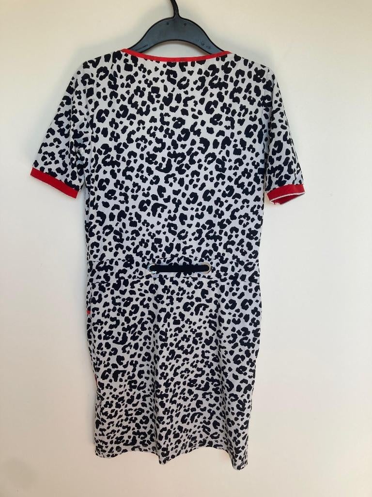 Jane Lushka travelstof jurk panterprint maat S, Kleding | Dames, Support@janelushka.com, Bruin, Ophalen of Verzenden, Zo goed als nieuw