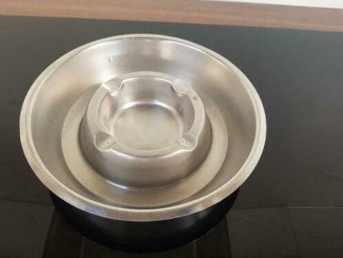 RVS asbak, doorsnee 16.5 cm, Verzamelen, Ophalen of Verzenden, Zo goed als nieuw, Asbak