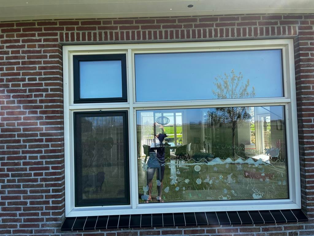 Kozijn met Draai-kiepraam en thermopane glas, 242x176 cm, Doe-het-zelf en Verbouw, Glas en Ramen, Ophalen, Gevelraam of Ruit, Gebruikt