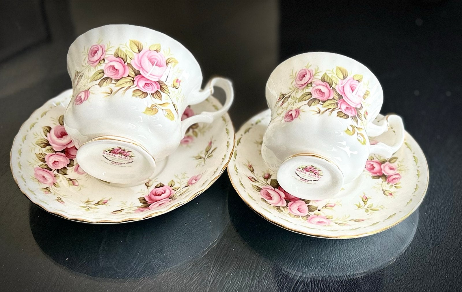 Royal Albert June Roses Dames en heren kop en schotel, Ophalen