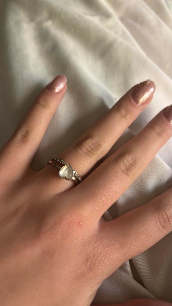 Melano ring met verwisselbare steen en ring, Met kristal, Overige materialen, Gebruikt, Ophalen of Verzenden
