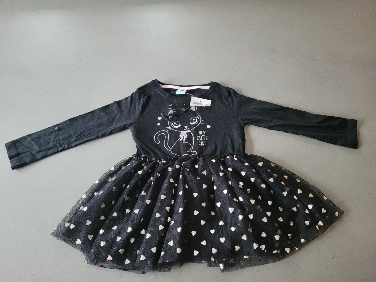 Nieuw zwart jurkje met tule van Kiki&Koko in maat 92., Kinderen en Baby's, Kinderkleding | Maat 92, Meisje, Nieuw, Ophalen of Verzenden