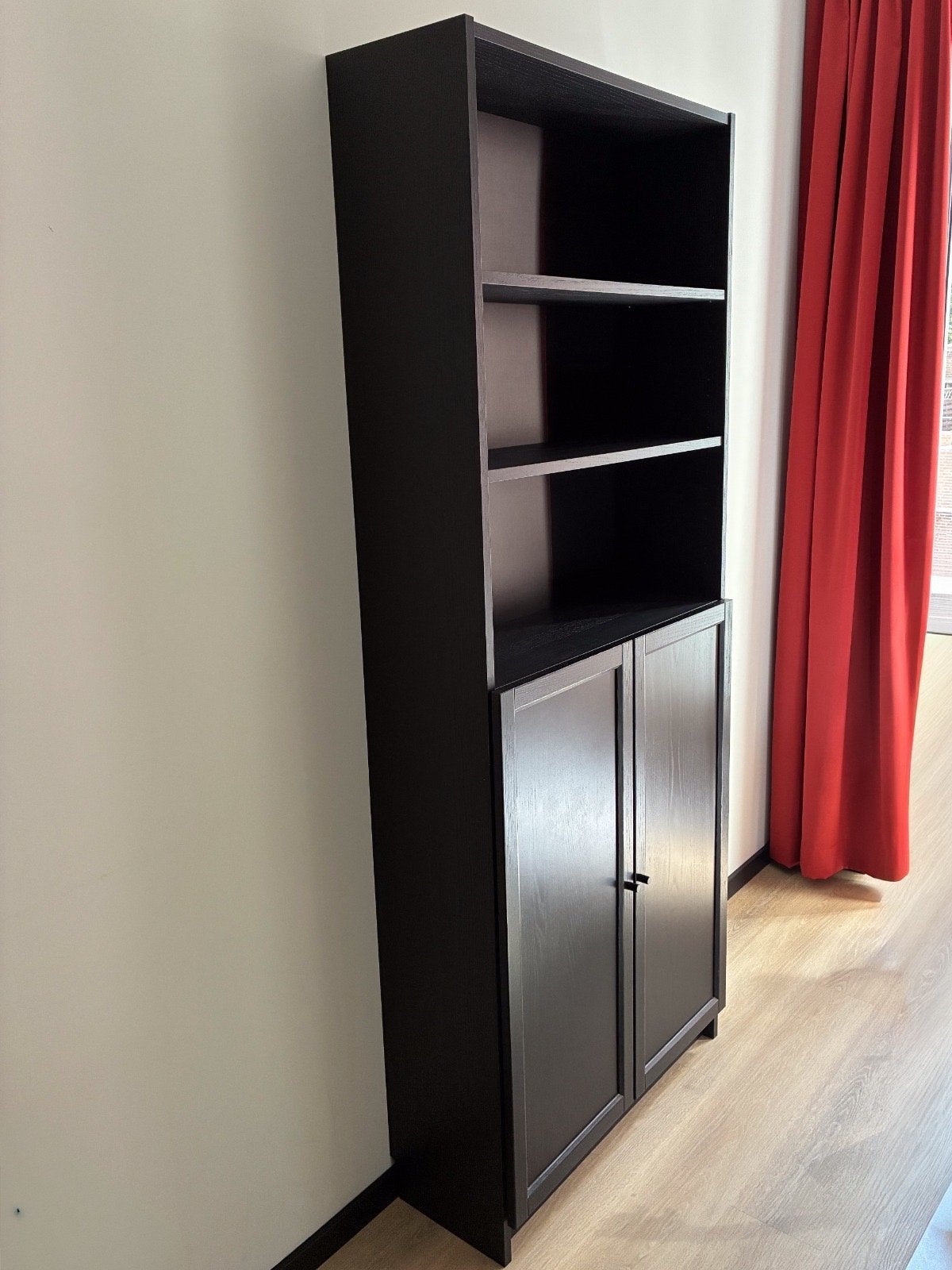 IKEA BILLY / OXBERG Zwarte boekenkast, Ophalen, Gebruikt, 200 cm of meer, 50 tot 100 cm
