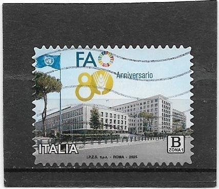 Italie 2025 FAO 80 jaar, Verzenden, Gestempeld
