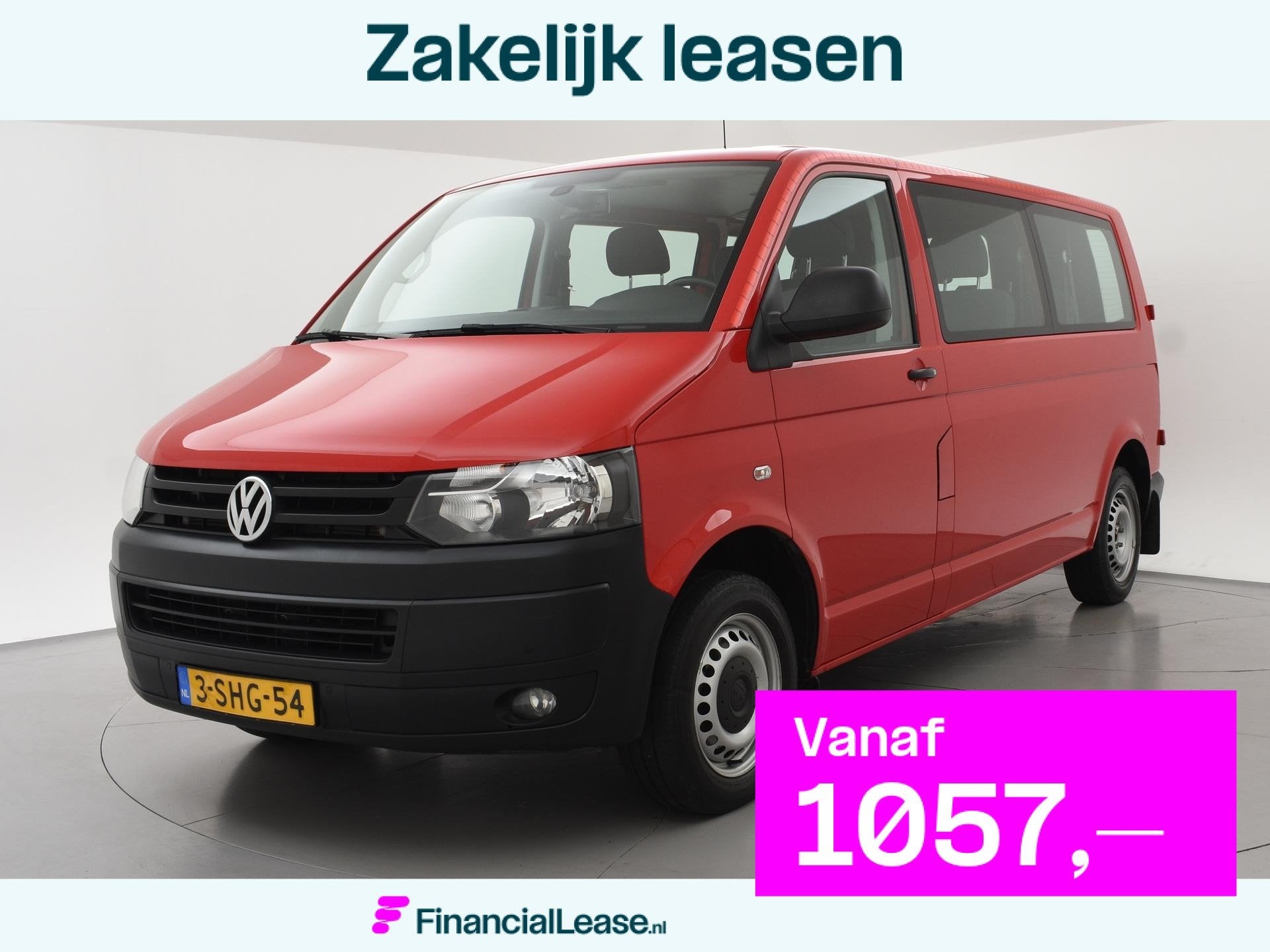 Volkswagen Transporter Kombi 2.0 TDI 140 PK DSG AUT. L2H1 8-, Euro 5, Stof, Gebruikt, 241 €/maand