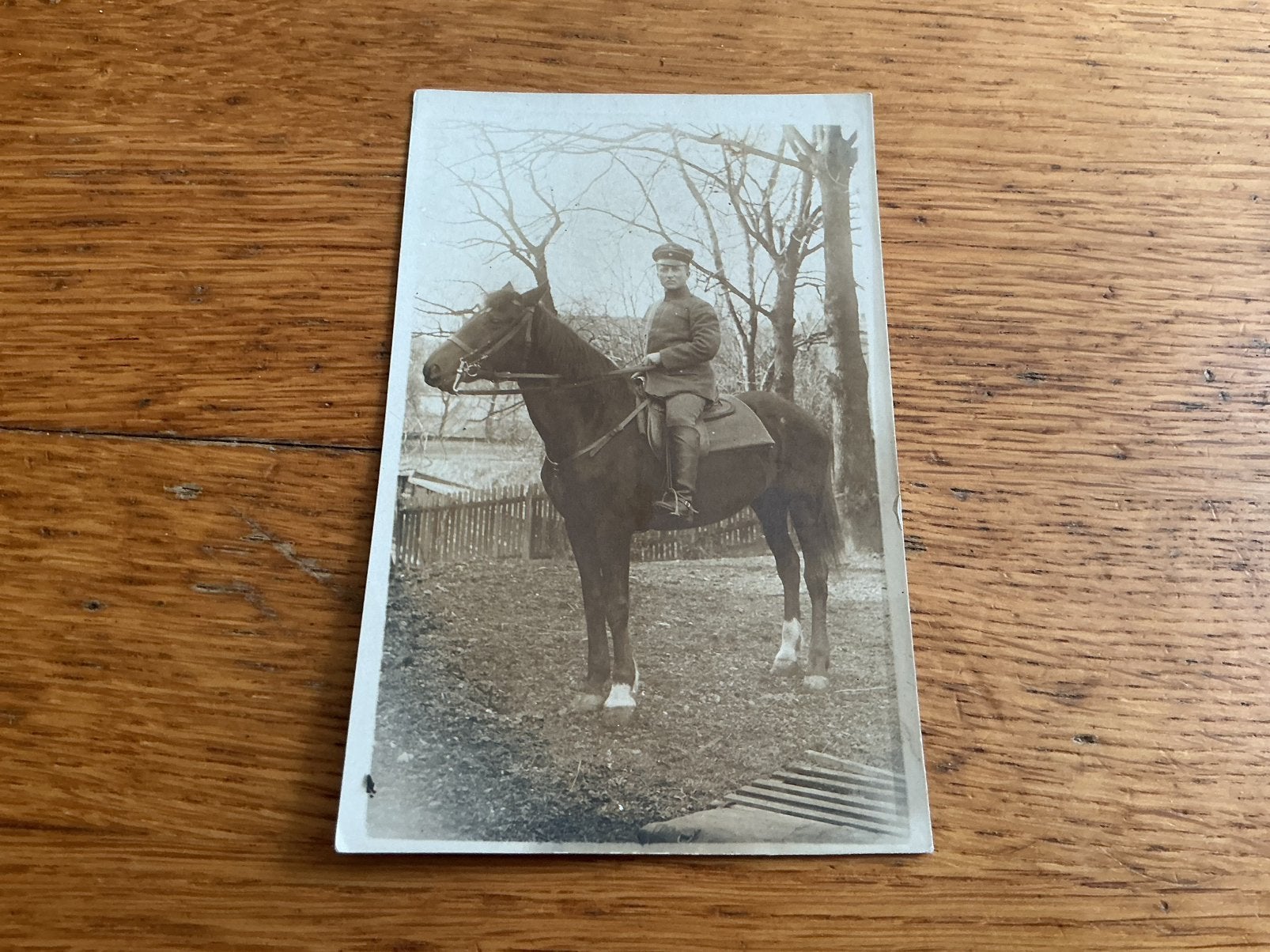 M122 militair paard fotokaart, Ophalen of Verzenden, Voor 1940, Zo goed als nieuw