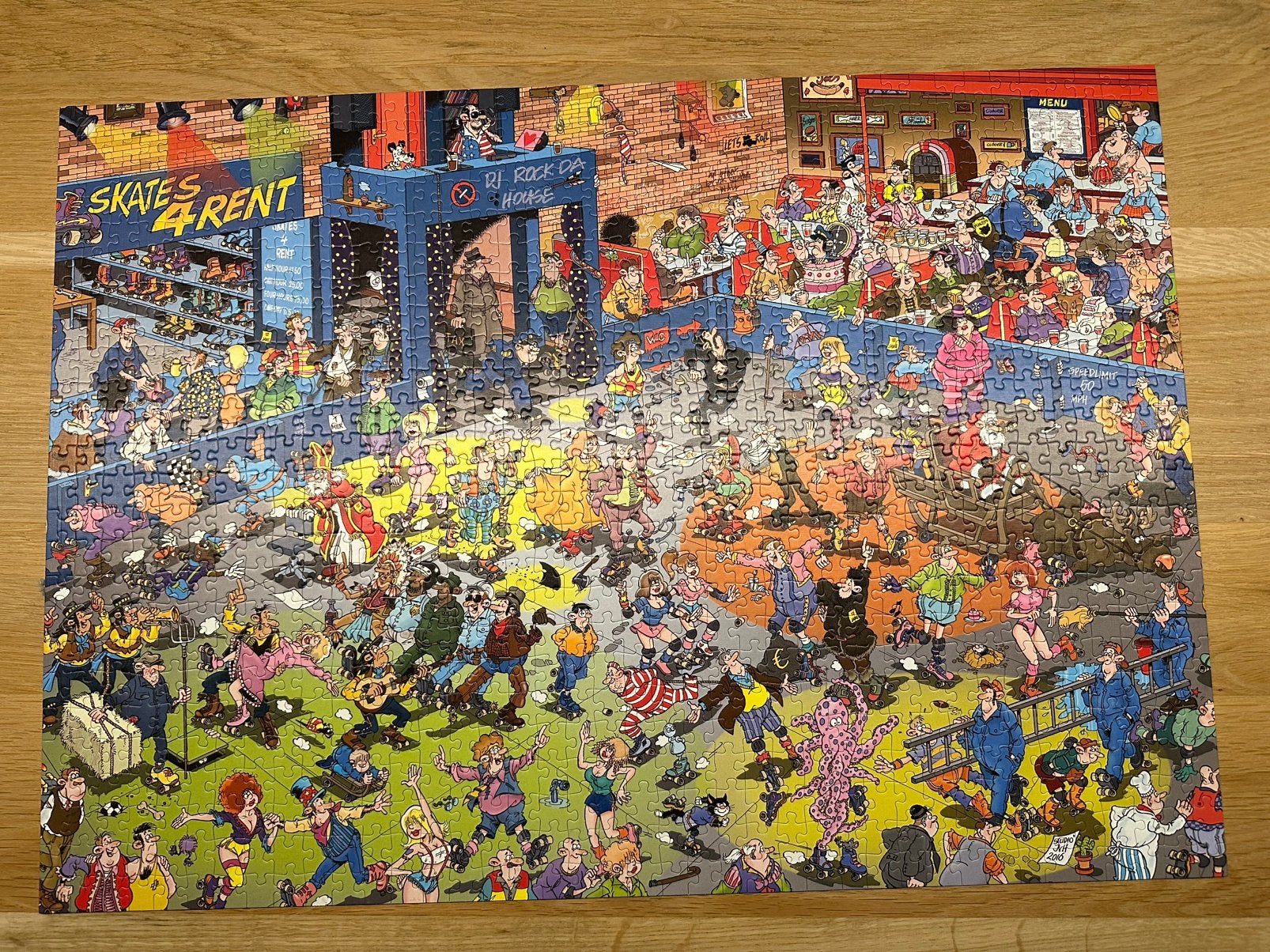 Jan van Haasteren/Rollerdisco, Ophalen of Verzenden, 500 t/m 1500 stukjes, Zo goed als nieuw