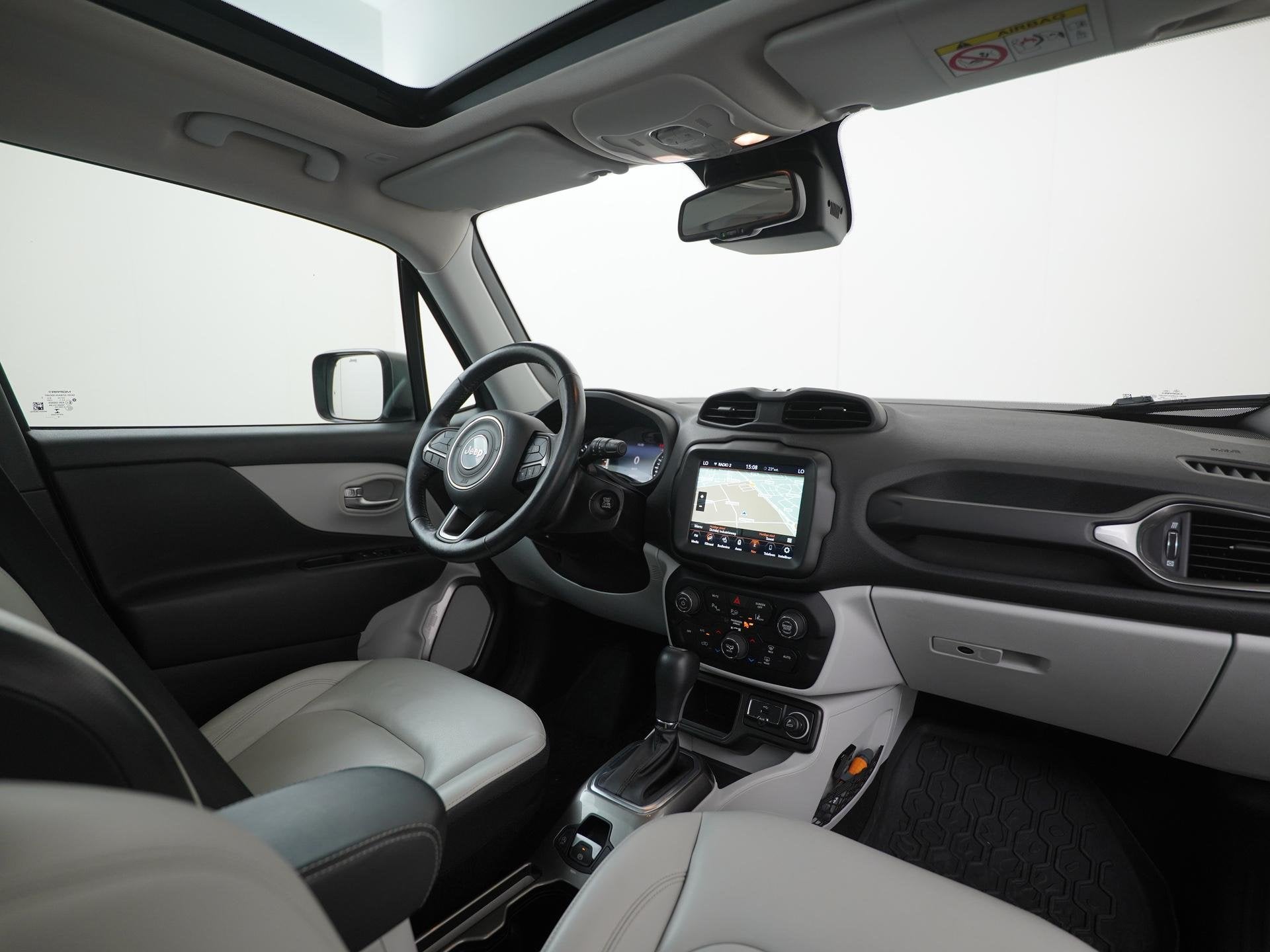 Jeep Renegade 1.3T Limited | Panoramadak | Leder | ACC | Cam, Auto's, Gebruikt, 4 cilinders, Bedrijf, 600 kg