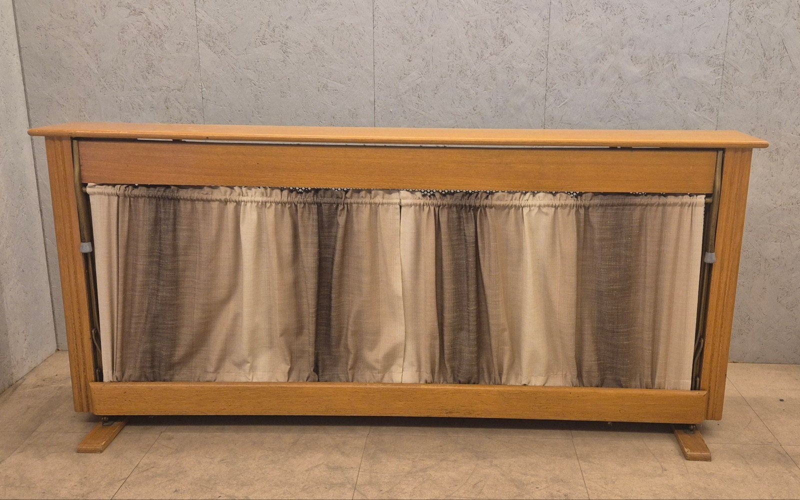Vintage opklapbed logeerbed 200 cm teaklook, Ophalen