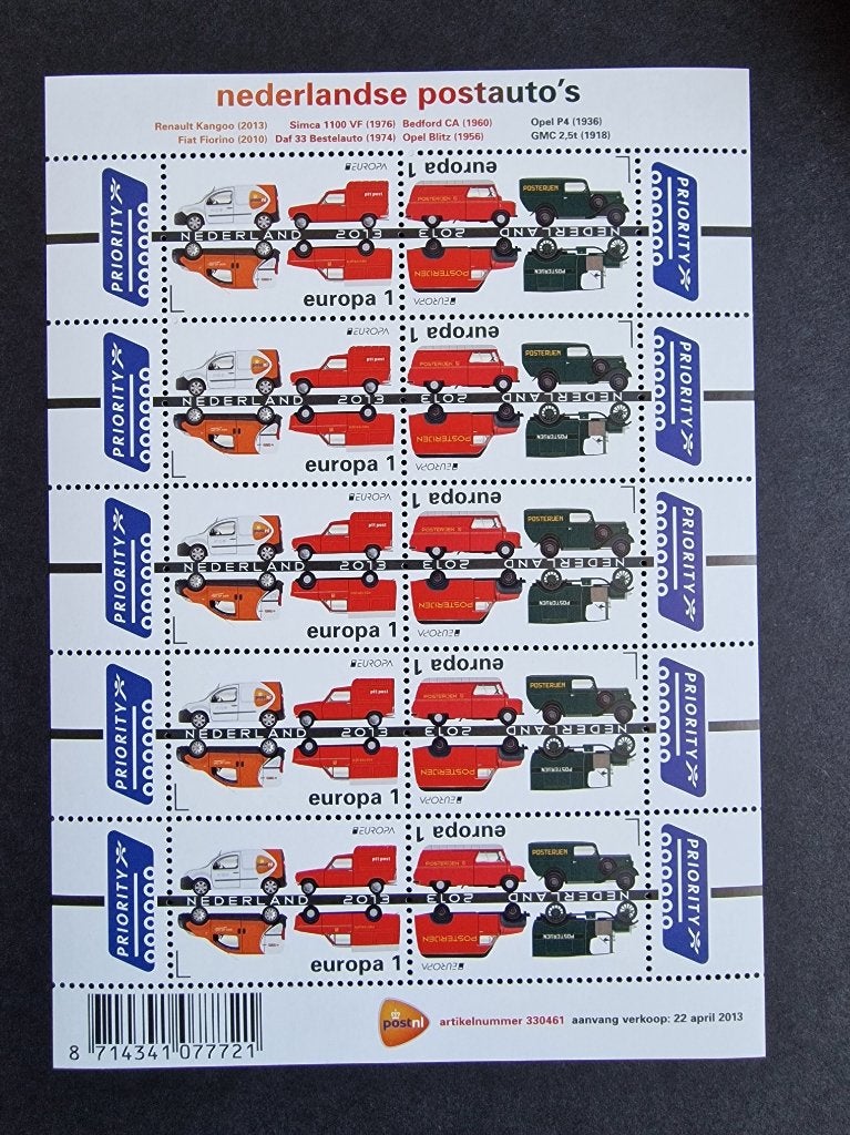 2013 V3055-3056 EuropazegelsPostauto's Priority. Postfris., Ophalen of Verzenden