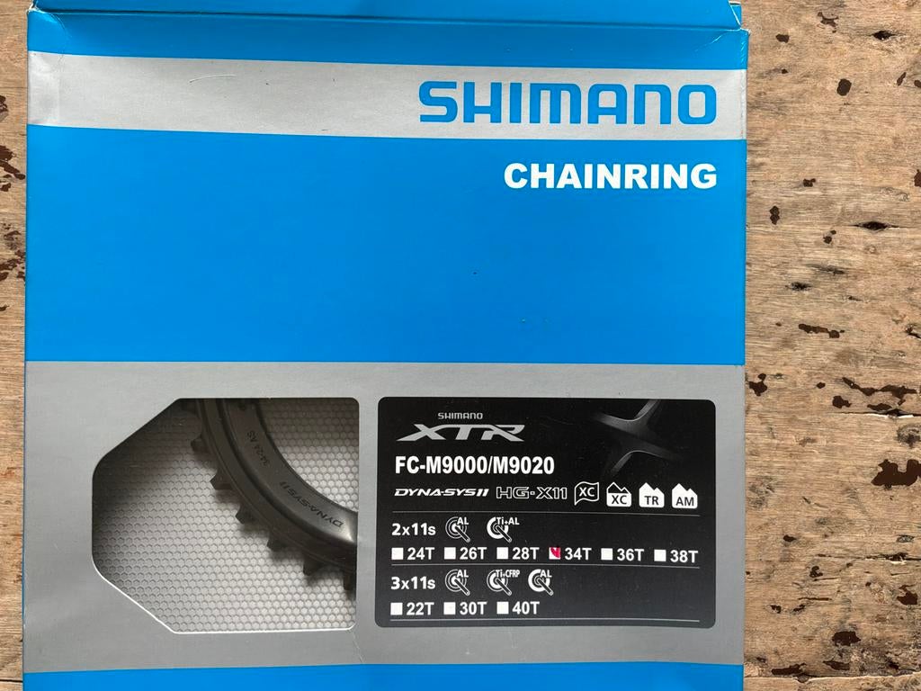 Shimano XTR FC-M9000/M9020 34T Voorblad - Nieuw, Fietsen en Brommers, Fietsonderdelen, Ophalen of Verzenden, Nieuw, Crankstel of Pedalen