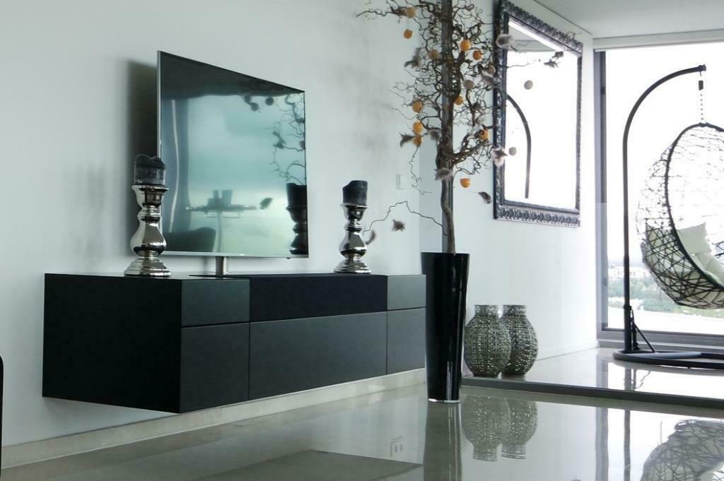 Zwevend soundbarmeubel AVS 200 met tv-draagarm Artyx (4), Huis en Inrichting, Kasten | Televisiemeubels, 150 tot 200 cm, Nieuw