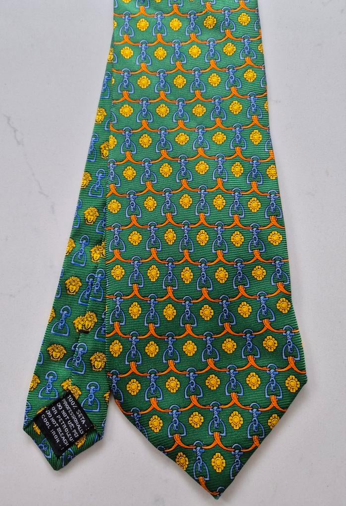 Zijden stropdas van Gianni Versace, Gianni Versace, Ophalen of Verzenden, Zo goed als nieuw, Met patroon