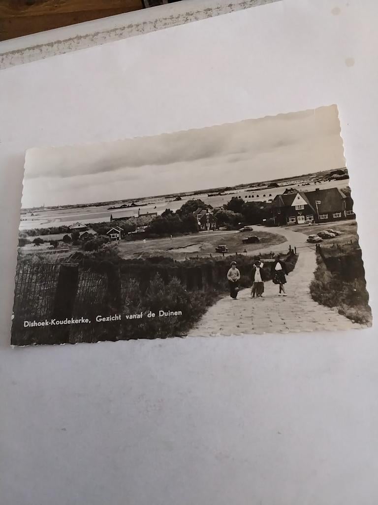 DISHOEK-KOUDEKERKE./ GEZICHT VANAF DE DUINEN 1956, Ophalen of Verzenden, 1940 tot 1960