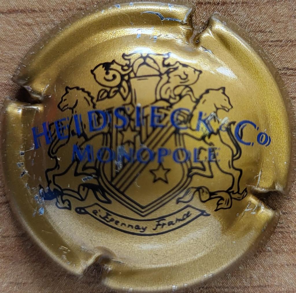 Champagnecapsule HEIDSIECK MONOPOLE goud & blauw nr.61, Ophalen of Verzenden, Nieuw, Frankrijk, Champagne