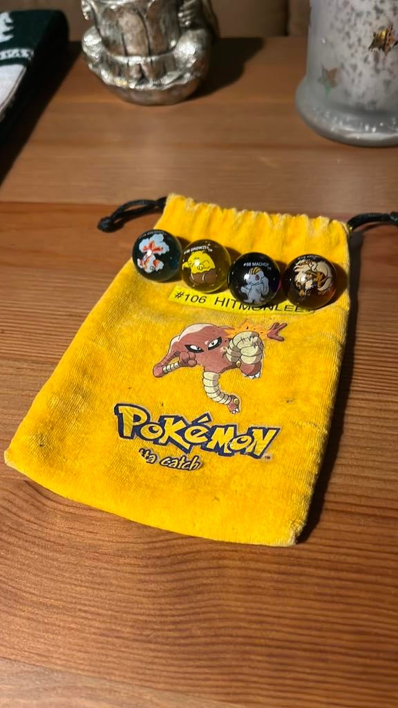 Pokémon knikkers incl. Knikkerzakje, Ophalen, Gebruikt