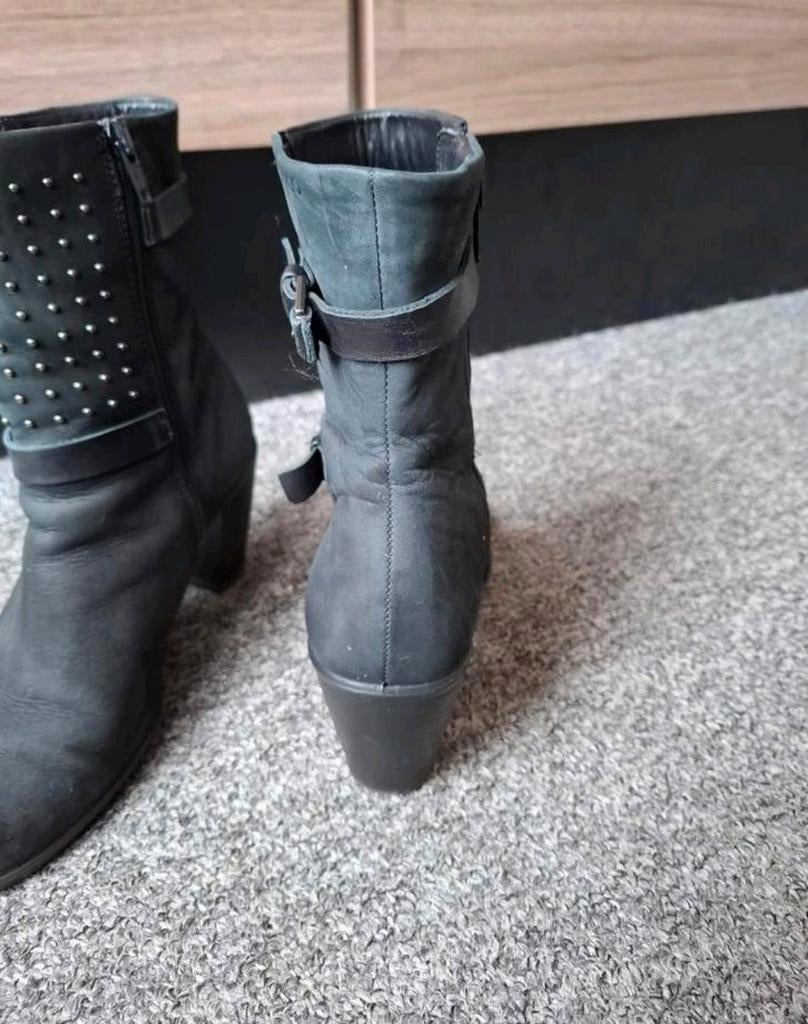 Ecco Laarsjes Maat 37 - groen, Kleding | Dames, Schoenen, Ecco, Lage of Enkellaarzen, Ophalen of Verzenden, Gedragen