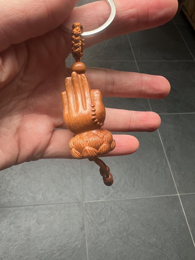 Sleutelhanger boeddha budda hand geluk lucky, Overige typen, Nieuw, Ophalen of Verzenden, https://verburgtvintage.nl/#contact