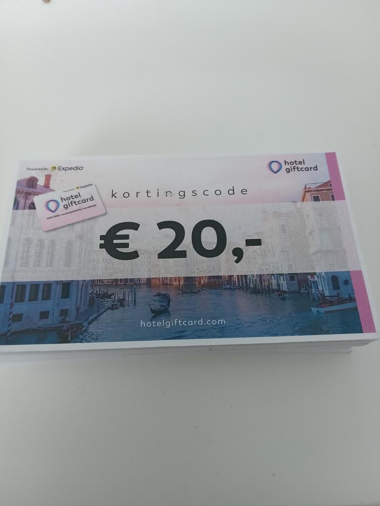 Hotel Giftcards kortingsbonnen, Tickets en Kaartjes, Eén persoon, 3 overnachtingen of meer