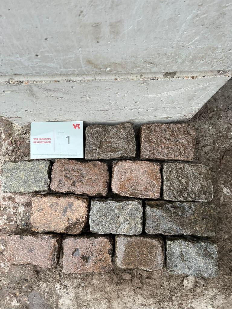 gebruikt natuursteen kinderkoppen kasseien graniet, Tuin en Terras, Tegels en Klinkers, Gebruikt, Overige typen, Ophalen of Verzenden