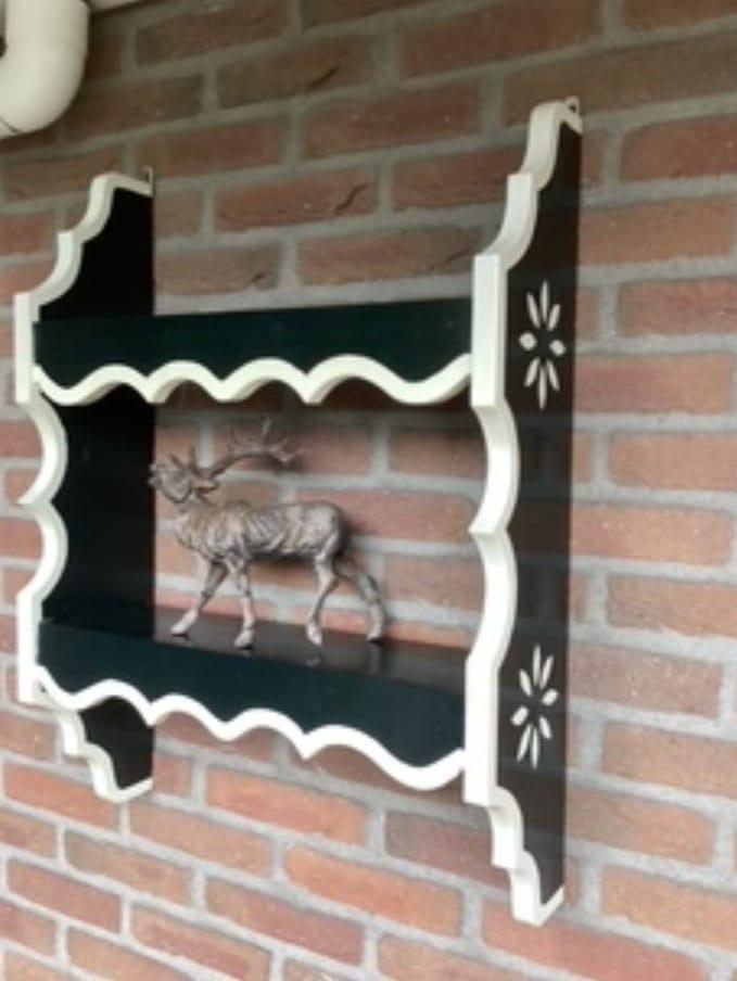 Muur Rek bloemen of decoratie, handgemaakt Staphorst Melkrek, Huis en Inrichting, Met plank(en), 100 tot 150 cm, Nieuw, 50 tot 100 cm