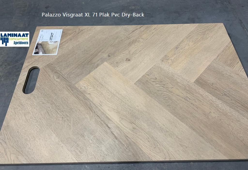 Belakos  Visgraat Plak Pvc Pallazo 71 €24,45m2 incl.btw, Huis en Inrichting, Gebruikt, 75 m² of meer, Ophalen of Verzenden, Beige