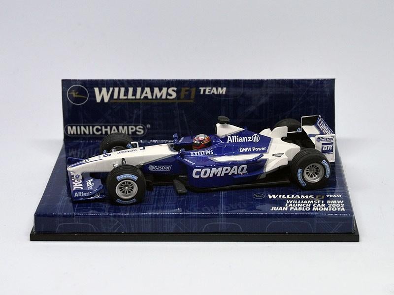 Minichamps Williams F1 BMW Launch Car 2002 Montoya 1:43, Ophalen of Verzenden, Zo goed als nieuw, Auto, MiniChamps