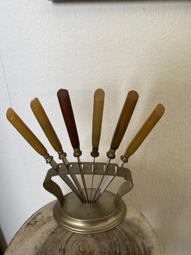 fruitmesjes brocante, Antiek en Kunst, Antiek | Bestek, Ophalen of Verzenden