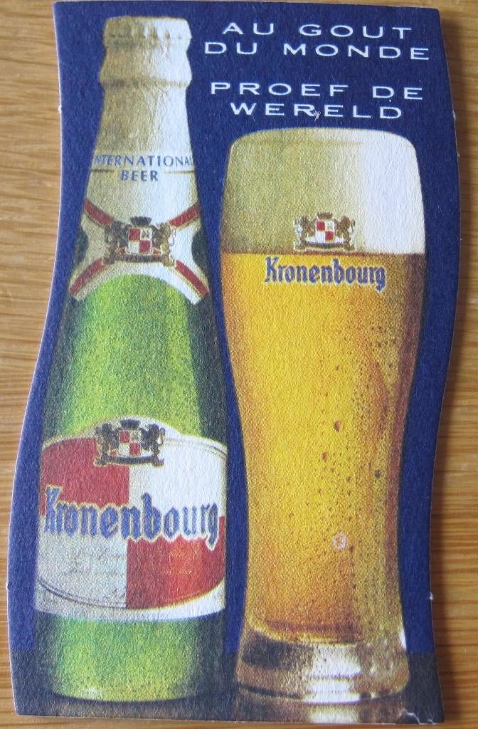 bierviltje van Kronenbourg, Ophalen of Verzenden, Zo goed als nieuw, Viltje(s), Overige merken