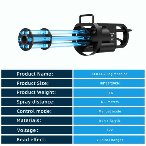 DJLicht Grote CO2 Handgun met RGB leds, Geluidgestuurd, Nieuw, Ophalen of Verzenden, .