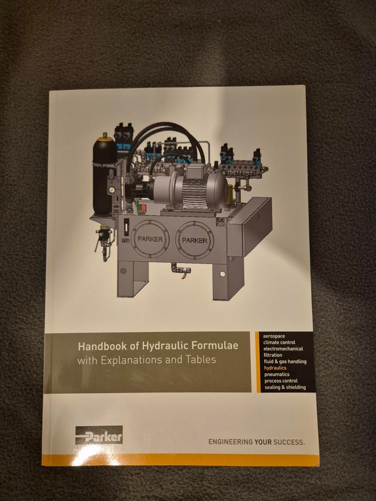Handbook of Hydraulic Formulae - Parker, Ophalen of Verzenden, Zo goed als nieuw, Werktuigbouwkunde, Parker