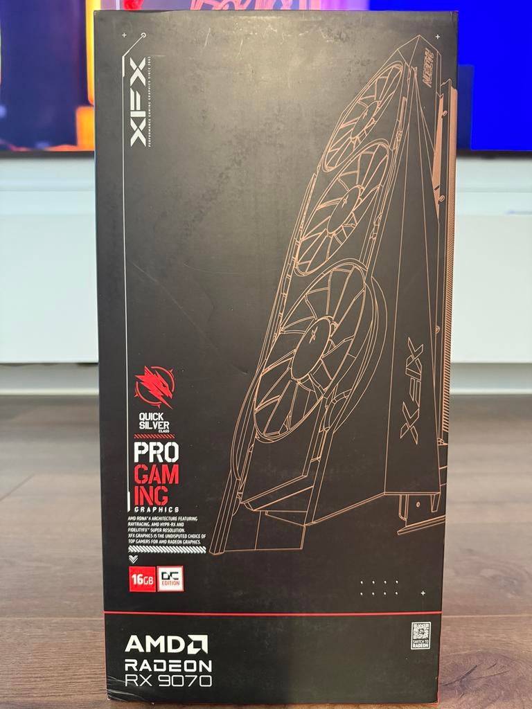 XFX QuickSilver RX 9070 OC Gaming Edition 16GB, AMD, GDDR6, PCI-Express 4, Nieuw
